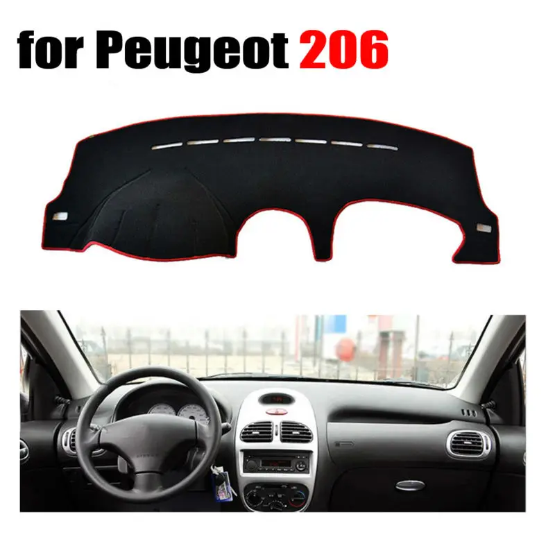 Автомобильные чехлы для приборной панели коврик Peugeot 206 все годы левый руль чехол