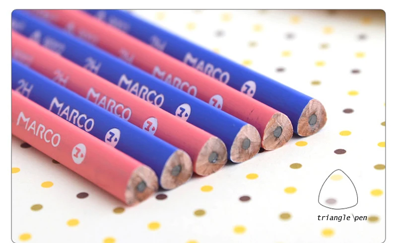 Марко HB 12 шт./лот треугольные карандаши Lapis De Cor для рисования Детские карандаши набор для школы эскиз Живопись Карандаш для детей