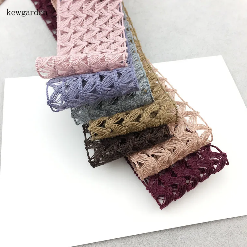 

Kewgarden 40mm 4cm V Style Lace Yarn Ribbons Handmade Tape DIY Bowknot Accessories Laciness Satin Ribbon 5m/lot