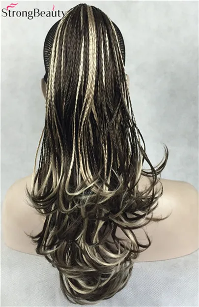 StrongBeauty синтетические волнистые волосы коса шнурок конский хвост клип в/на наращивание волос шиньоны 15 цветов