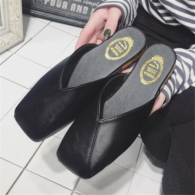 

ENPLEI Women High Heels Slippers Flats Shoes Woman Casual Mules Fashion Ladies Slippers NEW Slides Female Sandals 35-39