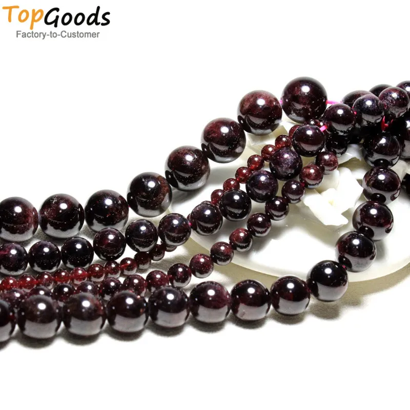 Wholesale-Natural-Dark-Red-Garnet-Loose-Round-Beads-4-6-8-10-12-mm-Strand-15