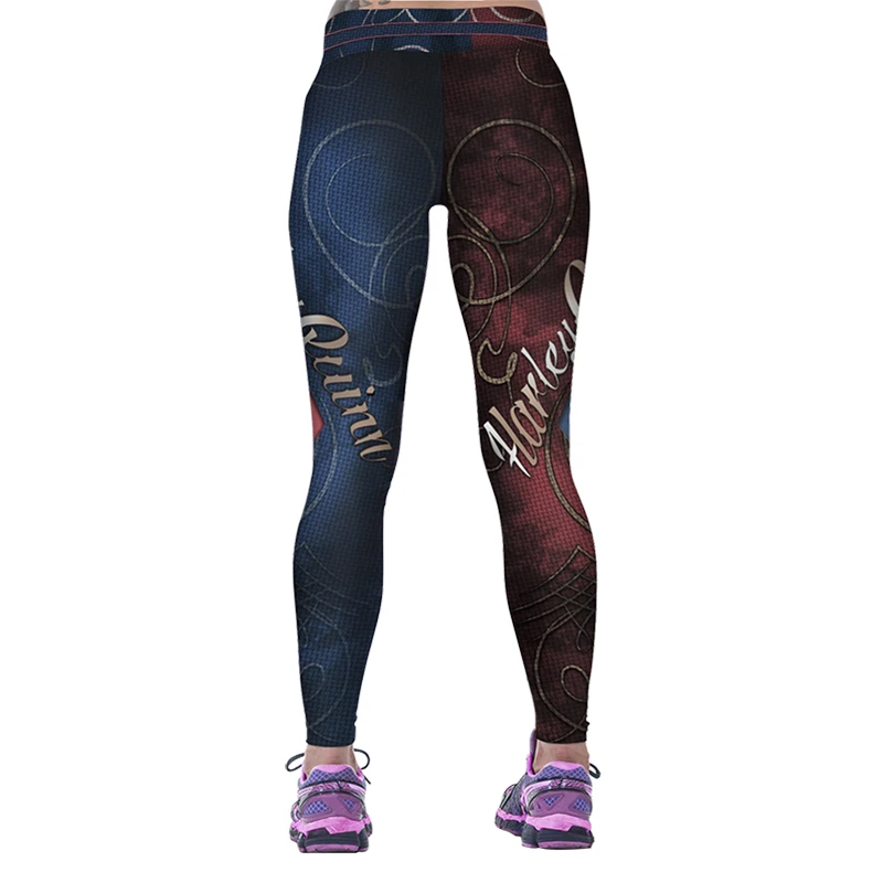Gothic Pattern Print High Waist Women Fitness Pants Casual