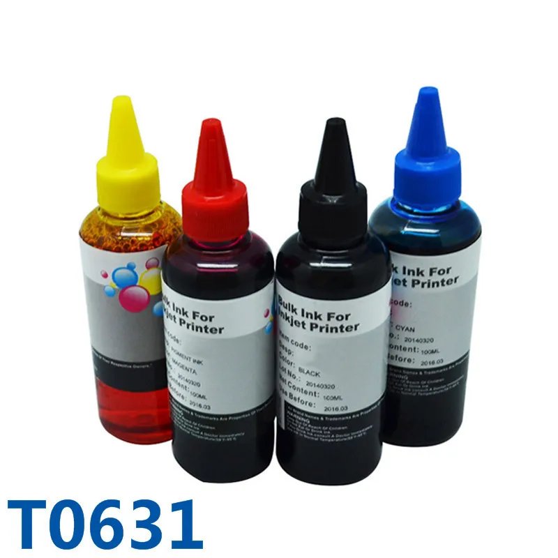 4Colors X100ml T0631 High Quality Inkjet Printer Ink Refill Ink Kit For