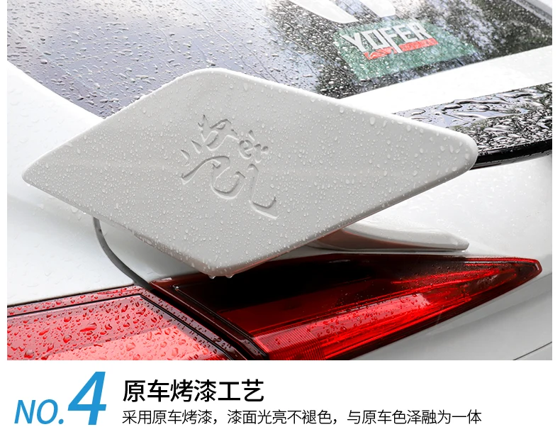 JINGHANG ABS Краски заднего крыло багажника выступ Спойлеры Подходит для Honda Civic 4door седан