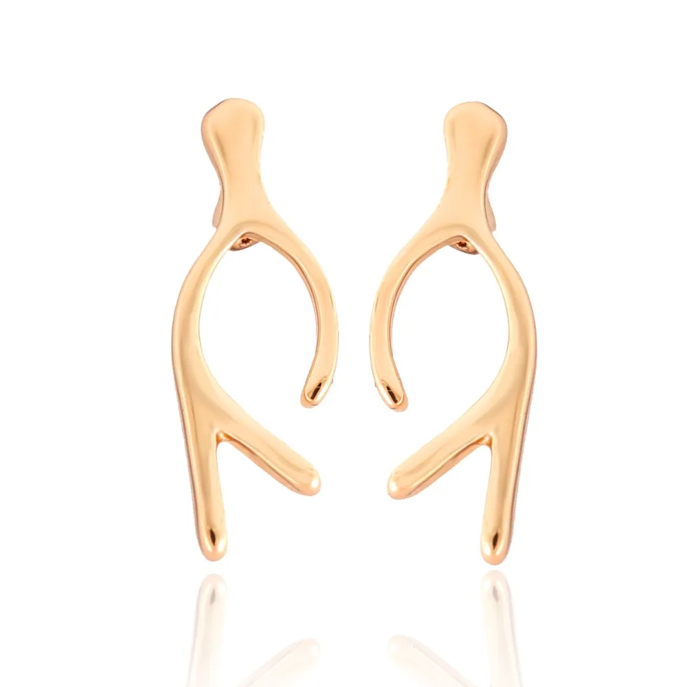 New Fashion Antler Women Stud Earrings Mix Color
