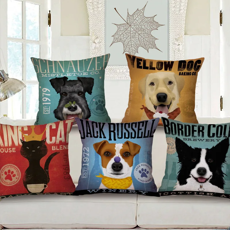 

Hot cartoon cotton pillow cover High-grade cotton cushions