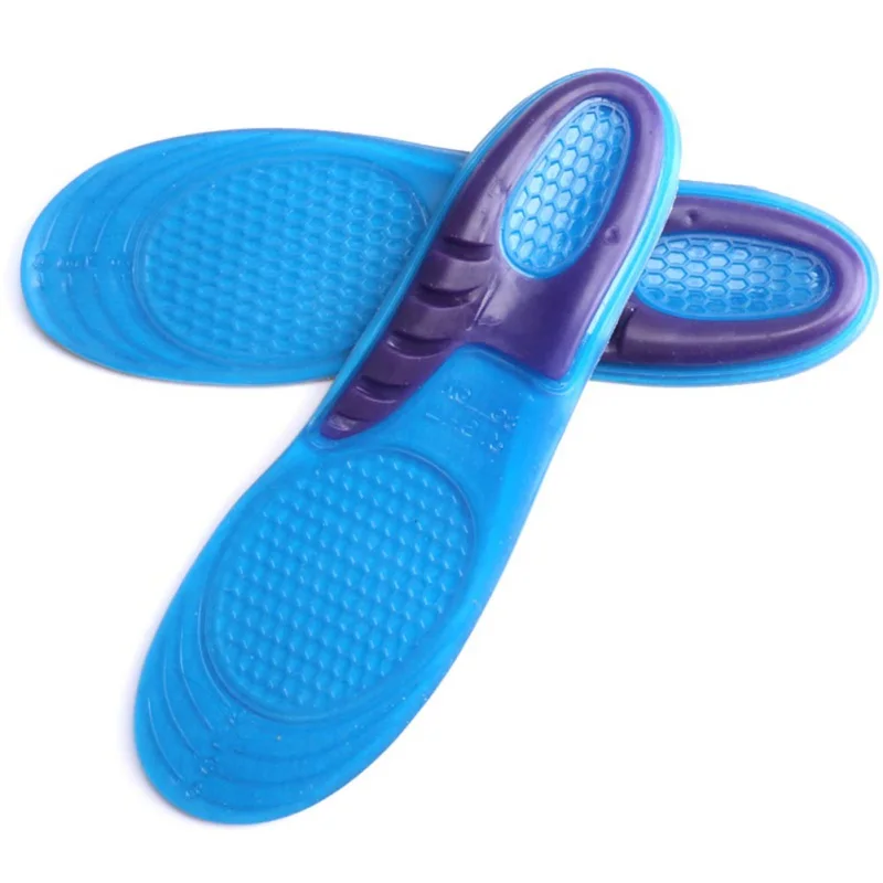 Для мужчин и Для женщин ортопедических Arch Поддержка массажные стельки PU противоскользящим гель мягкий спортивной обуви стельки Pad