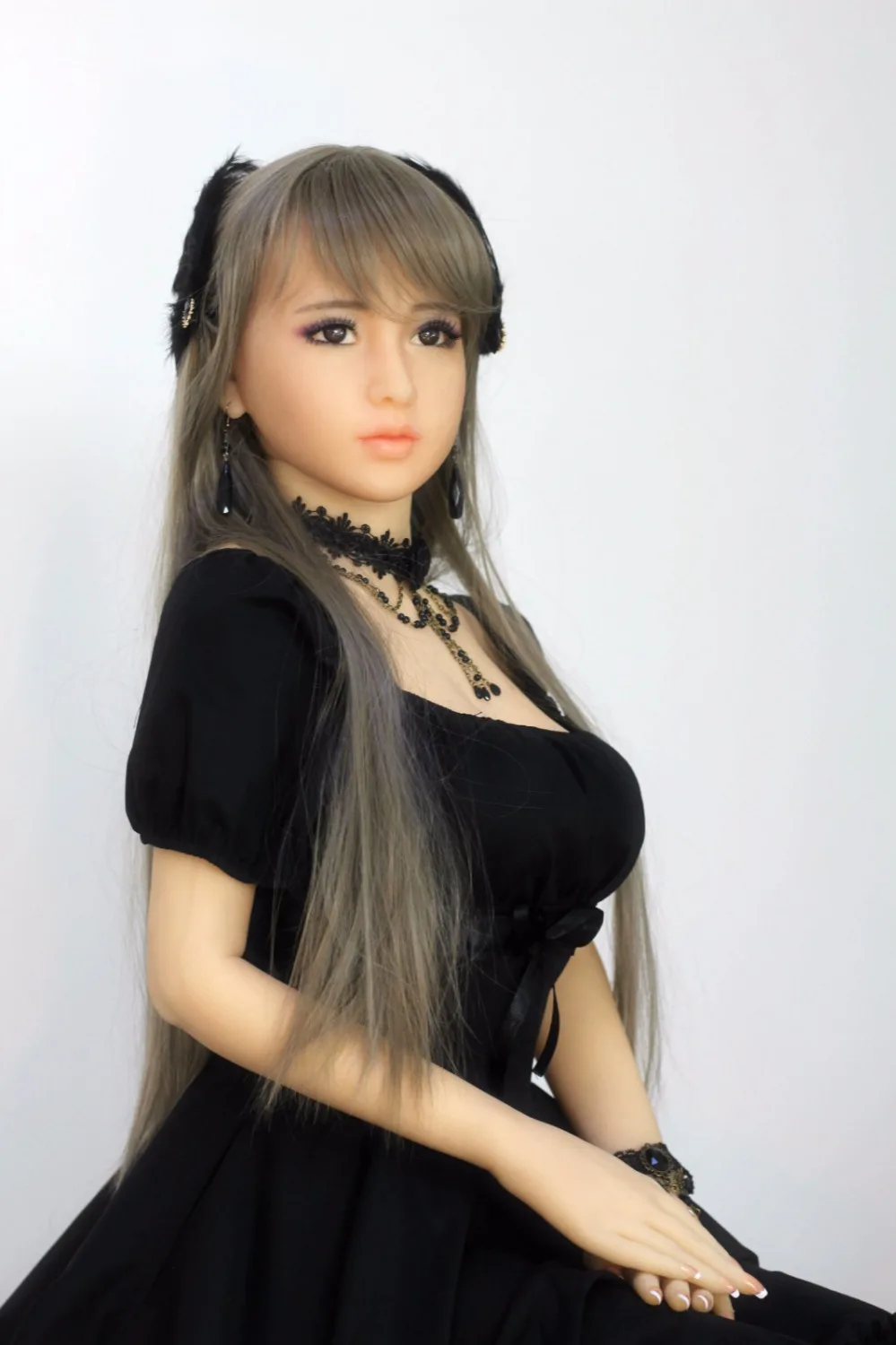 Eva shine tube search videos Japanese life size love sex doll lifelike real silicone black girl sex doll