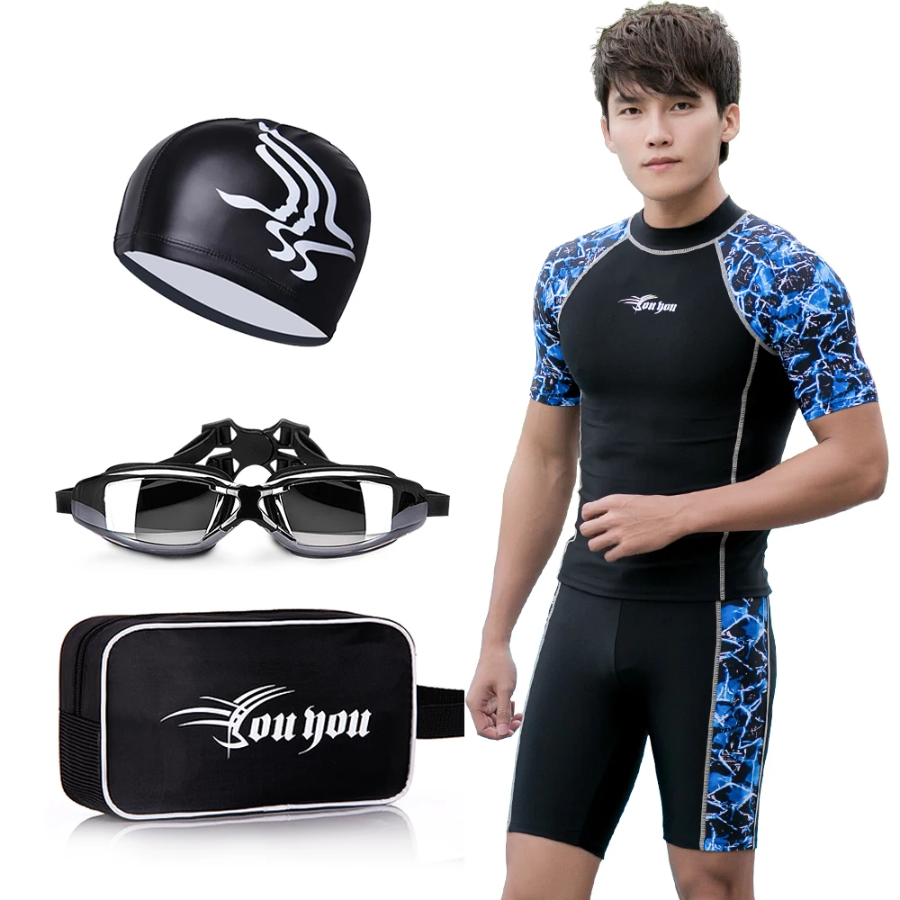 

YOUYOU Sunscreen Diving Suit Split Quick-dry Short-sleeved Swimwear Swimsuits Trunks Wet Suit Surfing Jellyfish Snorkeling Suit