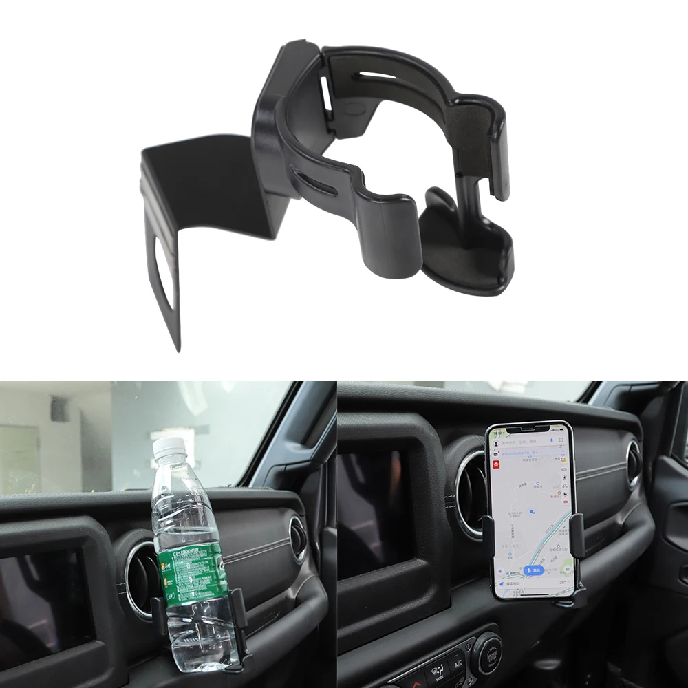 Interior Mouldings Holder for Jeep Wrangler JL 2018+Stand Bracket Multi-function Cup Bottle Car Mobile Phone |