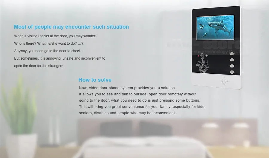 Diysecur 4.3 дюймов 4-проводной Квартира видео-телефон двери аудио и видео домофон Системы ИК Камера для 6 семей