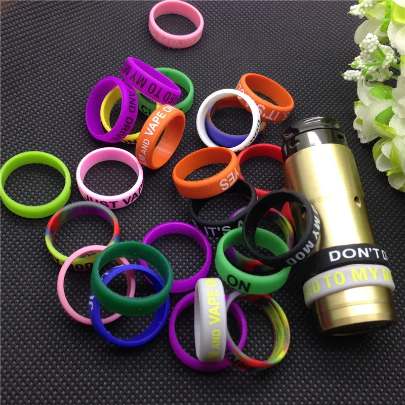 50pcs silicone rubber band vape ring for mechanical mods decorative