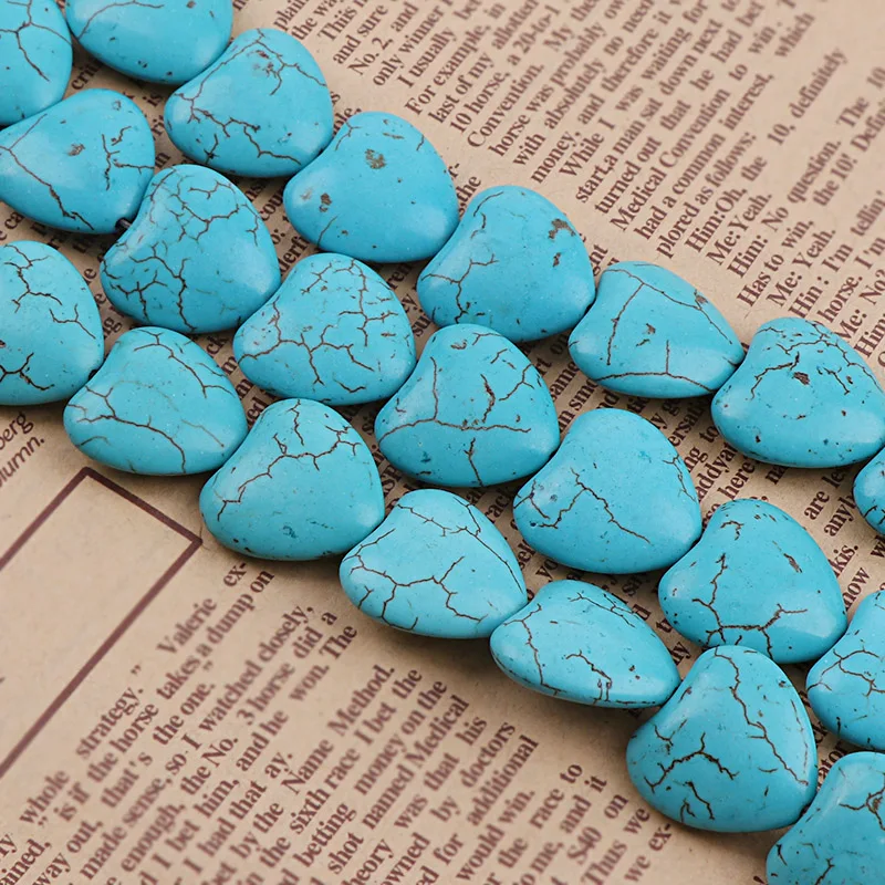 Искусственный камень небесно голубой бирюз Howlite любящее сердце свободные
