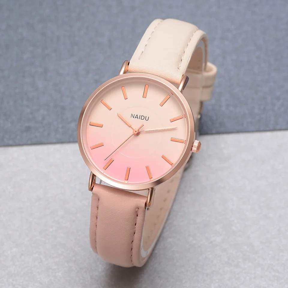 2018 New Fashion Women Retro Rainbow Leather Sport Watches Ladies Casual Dress Watch Bracelet Female Summer Wristwatch Relogio