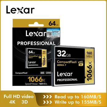 

Lexar high speed cf card 32G 64G 160MB/s CompactFlash 1066x 128GB 256GB large capacity CF Memory Cards For DSLR HD 4K Video SSK