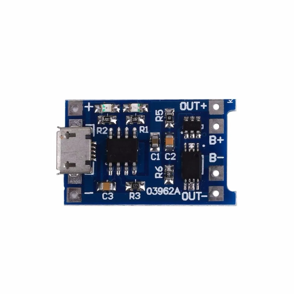 

New Arrival TP4056 Lithium Charger Module with Battery Protection Mini USB 5V 1A TE420 Professional Circuit Board Accessories