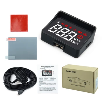 

Best A100S With Lens Hood Windshield Projector OBD2 II EUOBD Car HUD Head Up Display Overspeed Warning System Voltage Alarm
