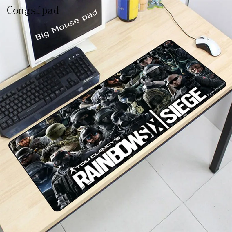 Congsipad  Rainbow Six Siege Gaming Mouse Pad Locking Edge Large Mouse Mat PC Computer Laptop Mouse pad for CS GO dota 2 lol