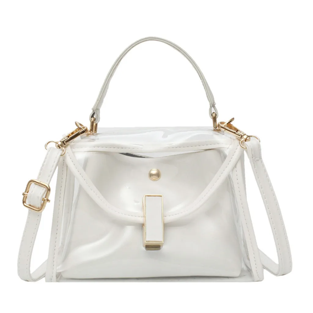 Стиль ПВХ Желейная сумка через плечо прозрачная карамельного цвета женская модная сумка лазерная сумка через плечо сумка Прозрачная женская
