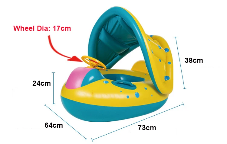 Надувной детский плавательный кольцо сиденье, круг Регулируемый козырек надувные подушки для бассейна шкафа Piscina водяная кровать надувной матрас для детей Подарки