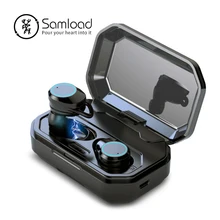 Samload, беспроводные наушники, 5,0, Bluetooth, 3D, глубокий бас, IPX7, для улицы, беспроводные наушники с 3000 мАч, Дополнительный внешний аккумулятор для IOS, Android