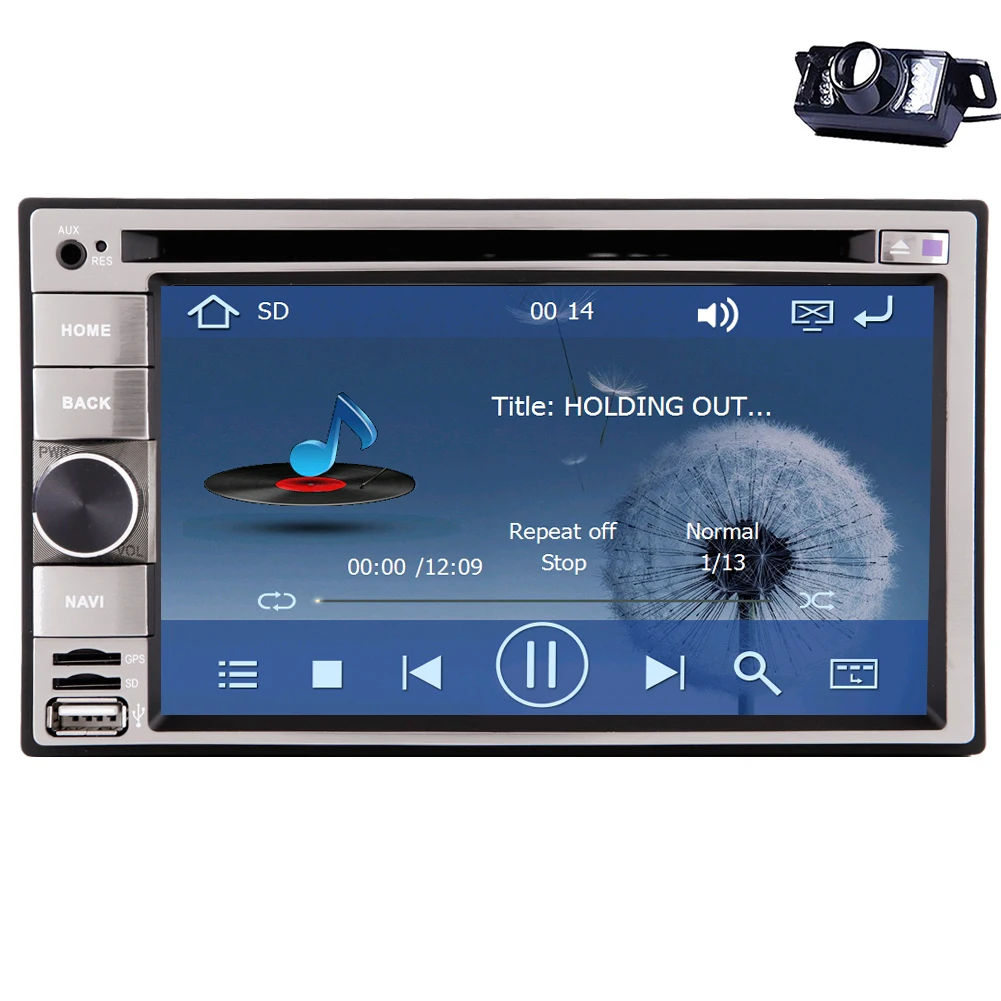 Sale Video FM AM Navigator Map Audio Auto Car DVD Player GPS Stereo Movie Steering Wheel Touchscreen CAM Autoradio Radio 13