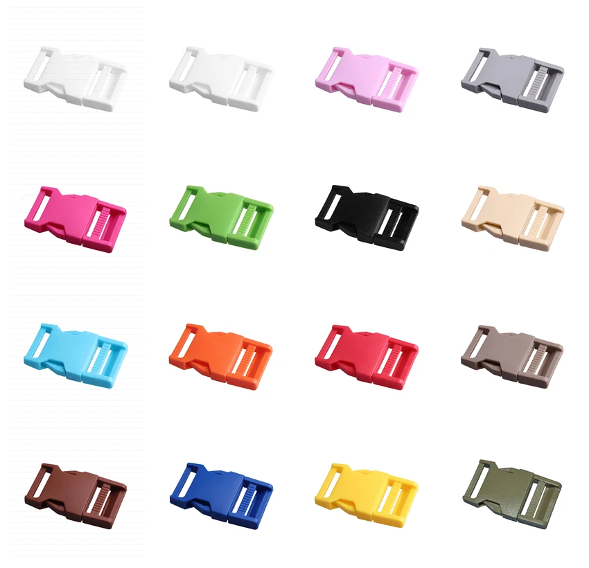 

10pcs/lot 1" 25mm Wide Contoured Side Release For Paracord Bracelet Plastic Buckle Pick color