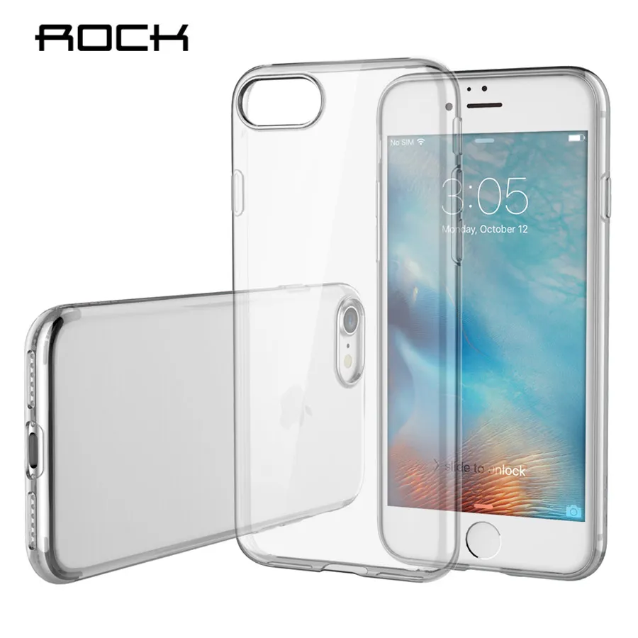 Rock for apple iPhone 7/7 plus TPU křišťálový silikonový obal transparentní čirý ultra tenký zadní kryt pro iPhone 7 plus
