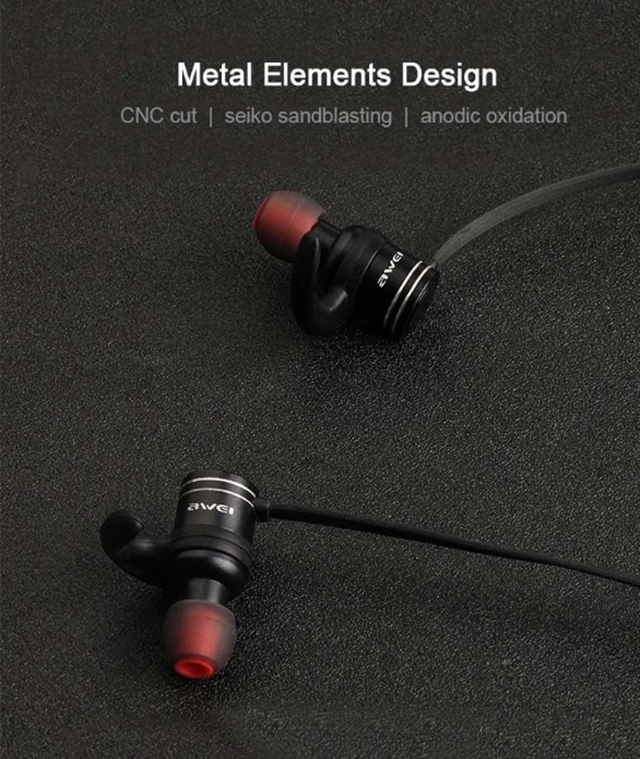 AWEI AK7 Bluetooth наушники Интеллектуальные Магнитные Беспроводные Наушники управление Bluetooth водонепроницаемые наушники с микрофоном