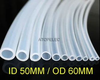 

50*60 Flexible Soft Food Grade Silicone Hose Tube Pipe ID_50mm OD_60mm Transparent Clear