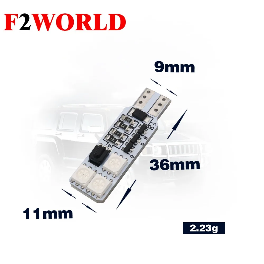 T10 светодиодный купол Лампы для чтения DC12V W5W 194 6SMD 5050 RGB автомобиля Дверные огни с