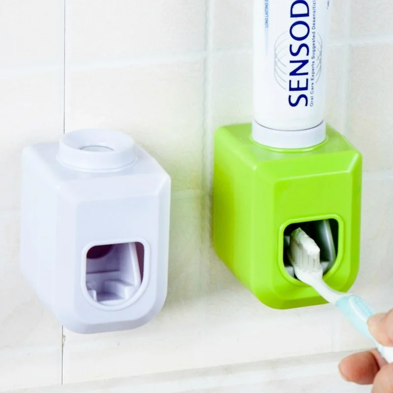 

1Pc New Hands Free Automatic Squeezer Toothpaste Dispenser Squeeze Out Wall Mount Bathroom Accessories 4 Colors wx11271520