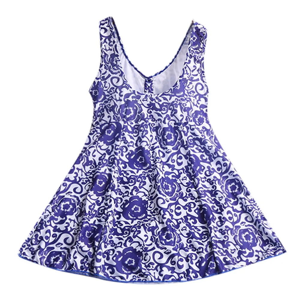 2019 women plus-size strapless sexy bikini set blue and white porcelain print summer beach swimsuit push up bikinis mujer 40J10 (3)