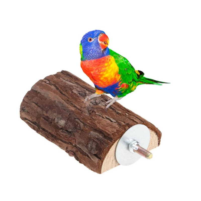 

Parrot Bird Chew toy Wooden Station Board Hanging Swing Bird cage Stand platform Springboard Parakeet Chinchilla Rest platform