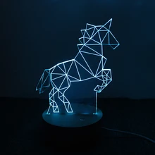 Unicorn Lamp 3D LED Creative Gifts Bedroom Study Atmosphere Night Light For Children Christmas Gift night lamp