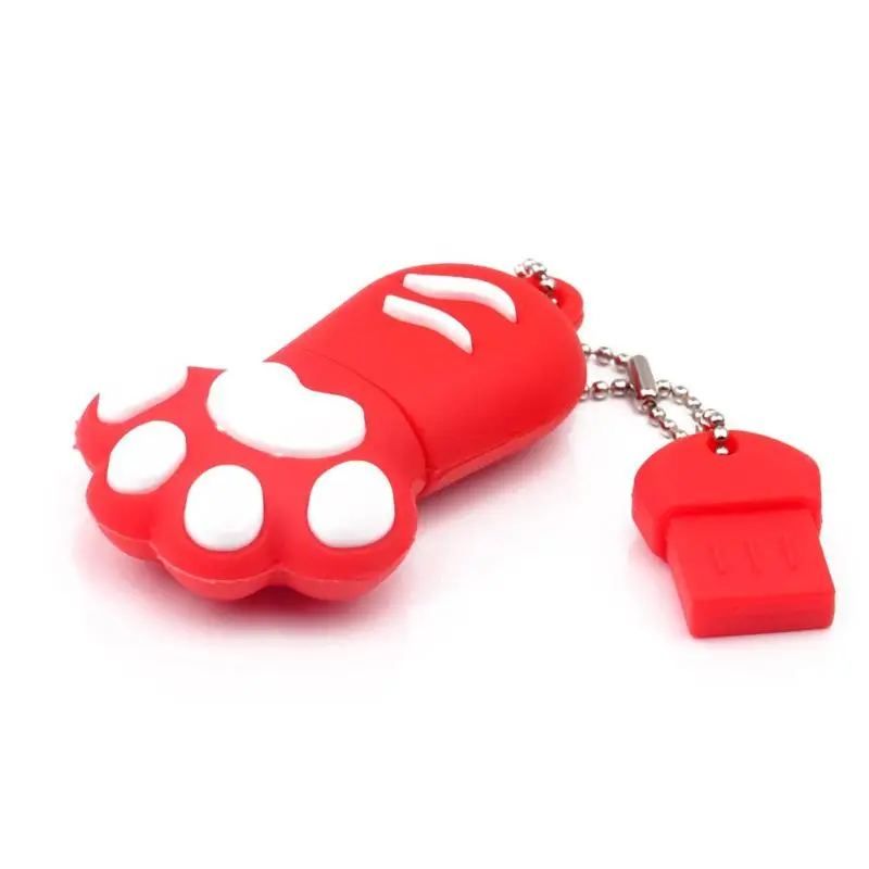 Kawaii Cat Claw Модель ПВХ 16GB Флешка высокоскоростная флеш-диск USB 2,0 U дисковая карта памяти