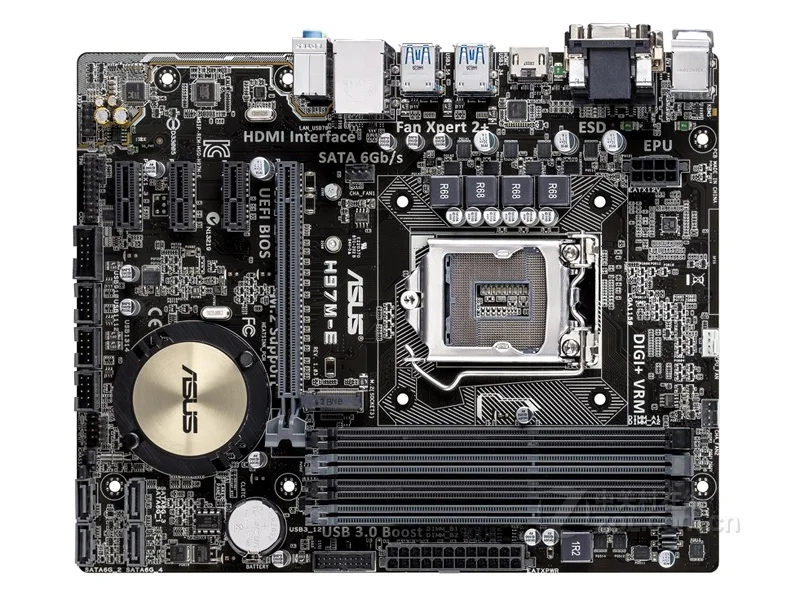 

original motherboard for ASUS H97M-E LGA 1150 DDR3 SATA III USB3.0 16GB H97 Desktop Motherboard