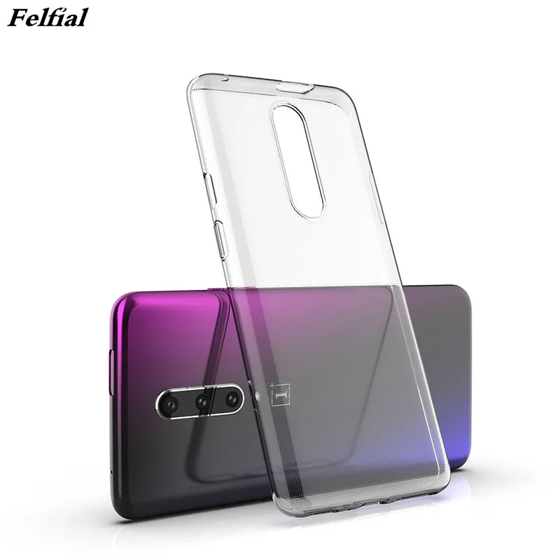

NEW Transparent TPU for OnePlus 8 7 Pro 7T pro Case Cover Ultrathin Soft Silicone Edge Protective Back Cover Phone Cases