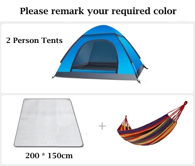 Водонепроницаемый анти-УФ открытый походные палатки 1~ 2 человек Кемпинг палатки пакет с сумкой для наружного кемпинга Пешие прогулки - Цвет: 05