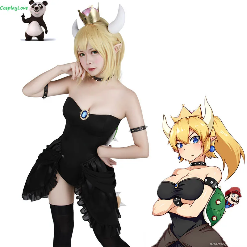 Костюм для косплея «Любовь Супер Марио Одиссея»; Kuppa Hime Bowsette; платье принцессы; Kuppa Koopa; карнавальный костюм на Хэллоуин