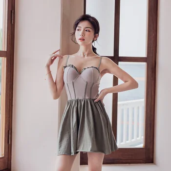 

High Waist Swimsuit One-Piece Swimsuits Bathing Suit Women One Piece Bikinis Female 2019 Women's Swimwear Underwire Brackets