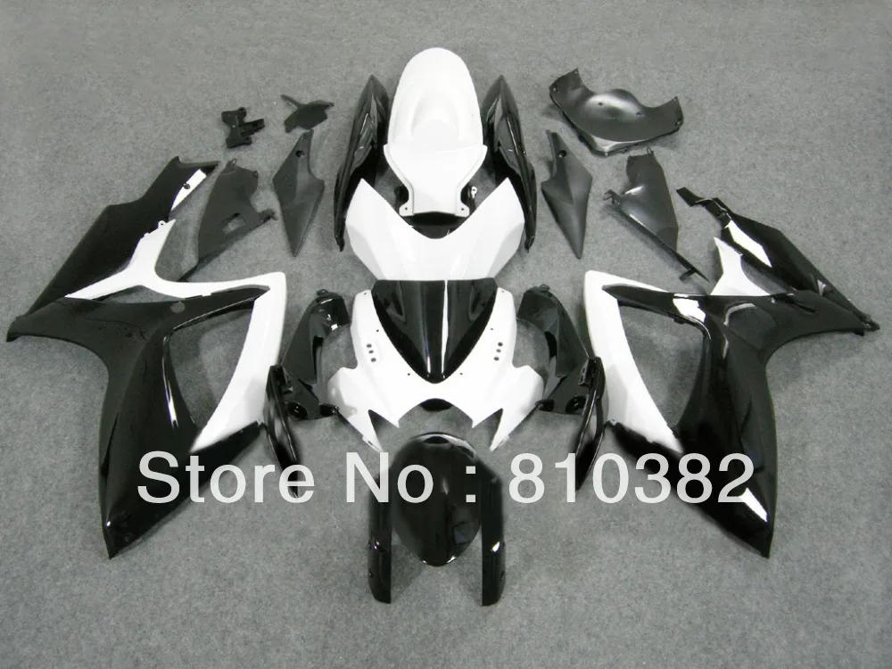 

Injection Mold Fairing kit for GSXR600 750 06 07 GSXR600 GSXR750 GSX-R600 750 K6 2006 2007 white black NEW Fairings set SZ159