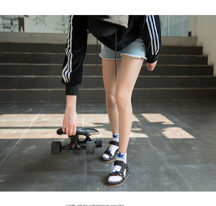 Лидер продаж, модные уличные скейтборды, хип-хоп, для женщин и мужчин, кленовые носки с листьями, хлопок, Harajuku, летние носки из конопляного волокна для подростков