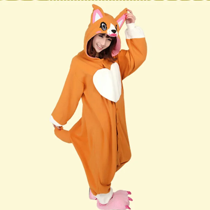 Image New Adult Cute Dog Animal Cosplay Personalized Onesie Pajamas Animal Themed Costumes in stock