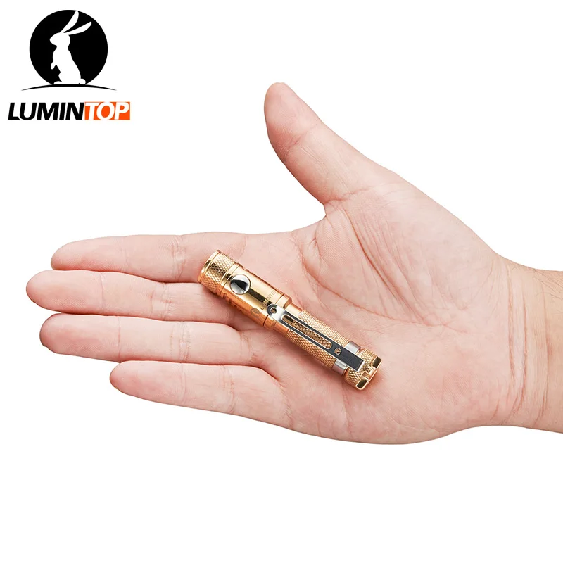 LUMINTOP EDC Mini Flashlight Ant Brass CREE XP-G2 R5 LED Maximum 120 Lumens AAA Battery Type Reversible Clip LUMINTOP EDC Mini Flashlight Ant Brass CREE XP-G2 R5 LED Maximum 120 Lumens AAA Battery Type Reversible Clip