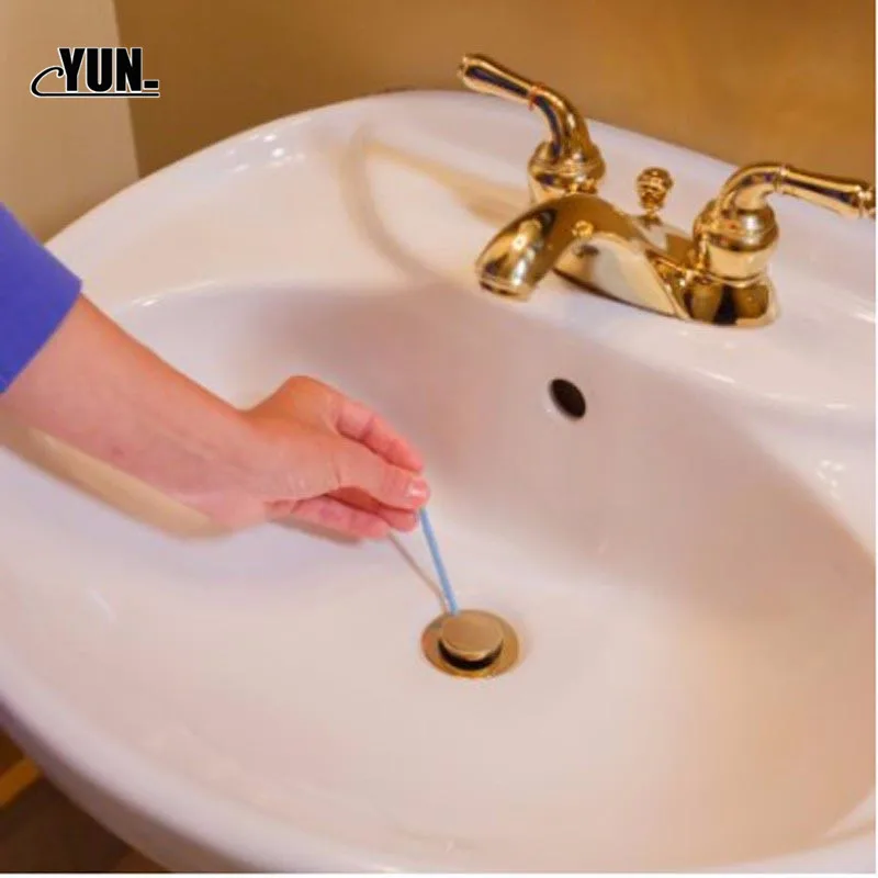 12pcs Sticks Oil Decontamination The Kitchen Toilet Bathtub Drain Cleaner Sewer Cleaning Hair Clear Rod Convenient Sewer 6D (12)