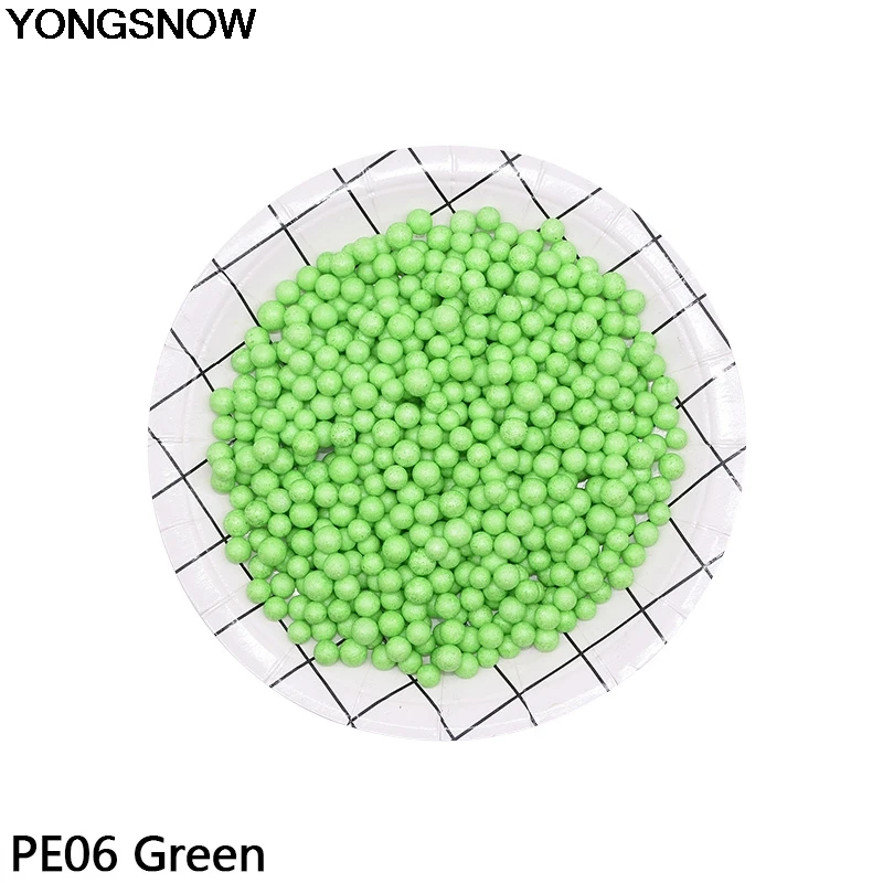 По 8 мм 1/2/5 бутылок разноцветный пенополистирол пены мяч бусины для рукоделия наполнитель для подушки/диван/воздушный шар/игрушка/Подарочная коробка вечерние Декор - Цвет: PE06 GREEN