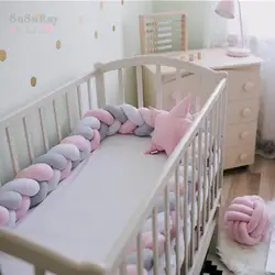 1 м/1,5 м/2 м/две косички вязаная детская кровать бампер для новорожденных комнаты украшение детская кровать Защитная веревка