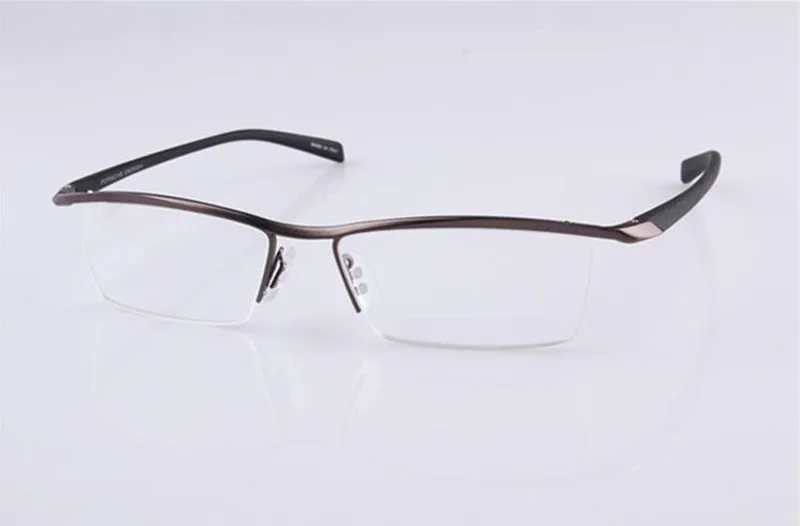 TR90 титановый сплав серый фотохромный переход очки для чтения половина оправы очки для чтения+ 100+ 125+ 150+ 175+ 200+ 225 - Цвет оправы: Gunmetal